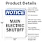 Signmission Main Electric Shutoff, 10 in W x Rectangle, Aluminum OS-2PACK-NS-A-1014-V-14079 - alternate 3